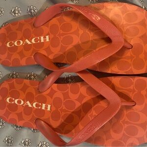 Coach Coral Flip Flops